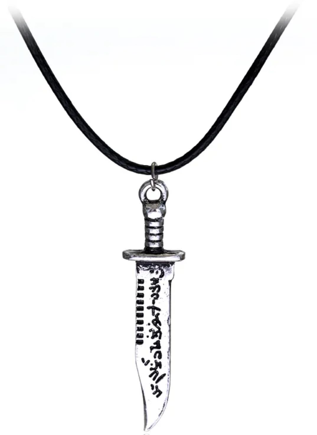 PinstantRuby’s Demon Killing Knife Dagger Supernatural TV Show Fantasy Horror Drama Magic Pentagram Kaz 2Y5 Angel Wings Winchester Dean Sam Castiel 1.7" Charm Pendant Necklace