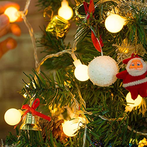 Image of Desidiya 16 Snowball LED Curtain String Window Lights Indoor /Outdoor Decoration for Diwali, Christmas, Wedding, Party, Home, Patio Lawn with Corded Electric Plug Supply (Warm White - Pack of 1)