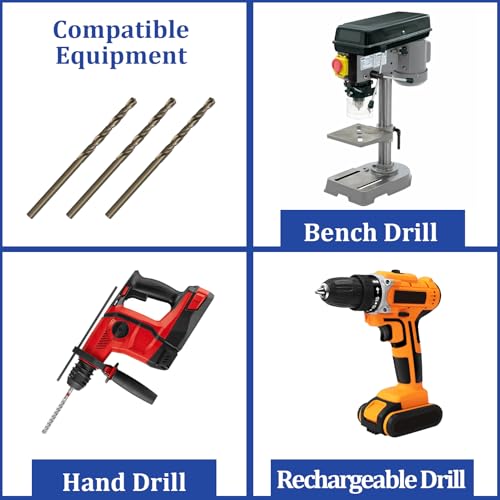 3mm 10pcs M35 HSS Gold Cobalt Jobber Drill Bit Set, Metric High Speed Steel Drill Bit Set for Drilling Stainless Steel & Hard Metal, Cast Iron, Copper, Aluminum 5 3mm 10pcs M35 HSS Gold Cobalt Jobber Drill Bit Set, Metric High Speed Steel Drill Bit Set for Drilling Stainless Steel & Hard Metal, Cast Iron, Copper, Aluminum - Image 5