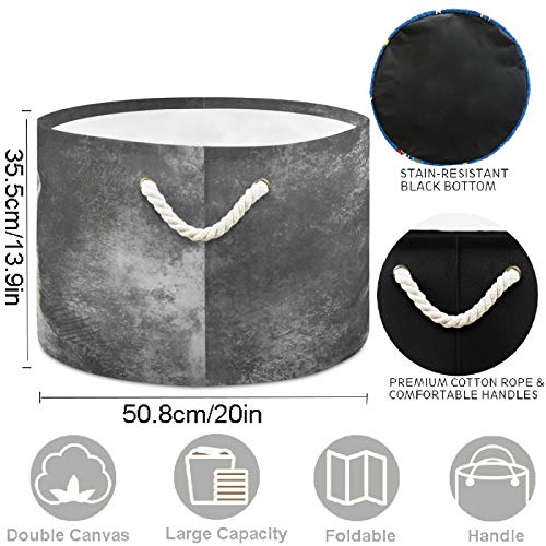 Visesunny Storage Basket Vintage Wolf Animal Nursery Hamper Canvas Fabric Toy Storage Organizer Bin Storage Box Laundry Basket For Kid Rooms,Playroom,Shelves,Toy Basket #TOP1