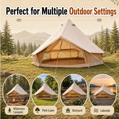 Carpa Bell para 4-8 Personas, 4 Estaciones, 13.1FT miniatura 7