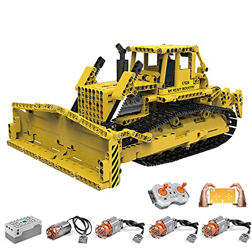 Mould 17024 Technik Crawler Bulldozer, Bulldozer Bausteine mit Ferngesteuert und Motors, 1003 pcs Klemmbausteine Bauset…