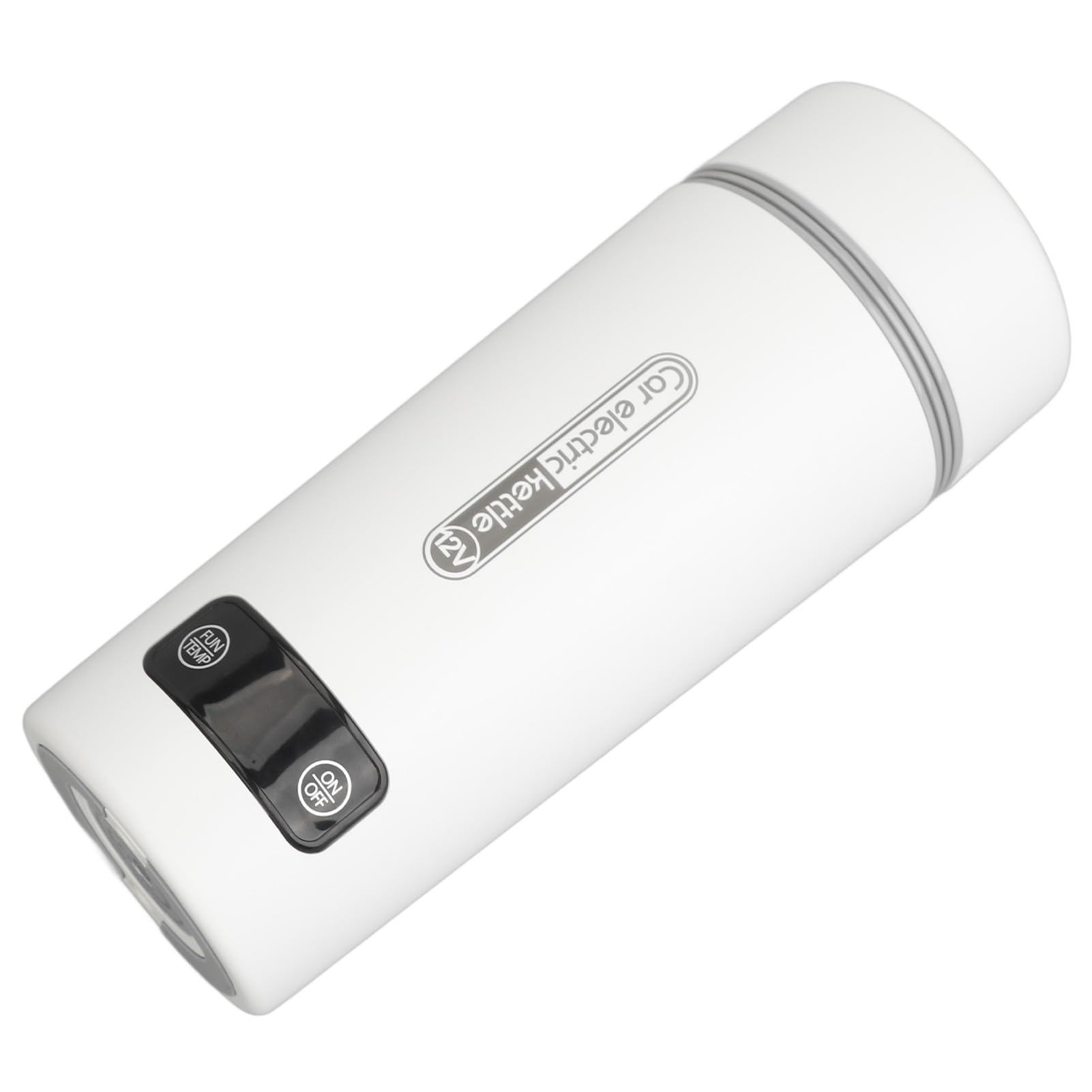 Taza Calefactora para Coche, Hervidor Eléctrico Portátil a Prueba de Fugas con 4 Ajustes de Temperatura para Coches Pequeños, Color Blanco, 350ml