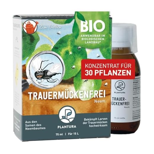 Substral Celaflor TrauermückenEX - Gegen Larven der Trauermücke und andere Schädlinge und Schadinsekten, 4 x 7,5 ml 4 Plantura Bio-Trauermückenfrei Neem, Gießmittel gegen Trauermücken aus Neem, 75 ml
