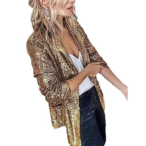 Dvbfufv Outerwear Women Sequin Basic Bomber Coats Jacket