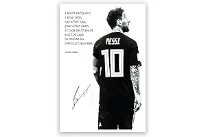 Boys Bedroom Soccer Posters - Lionel Me ssi Inspirational Soccer Player Canvas Art
