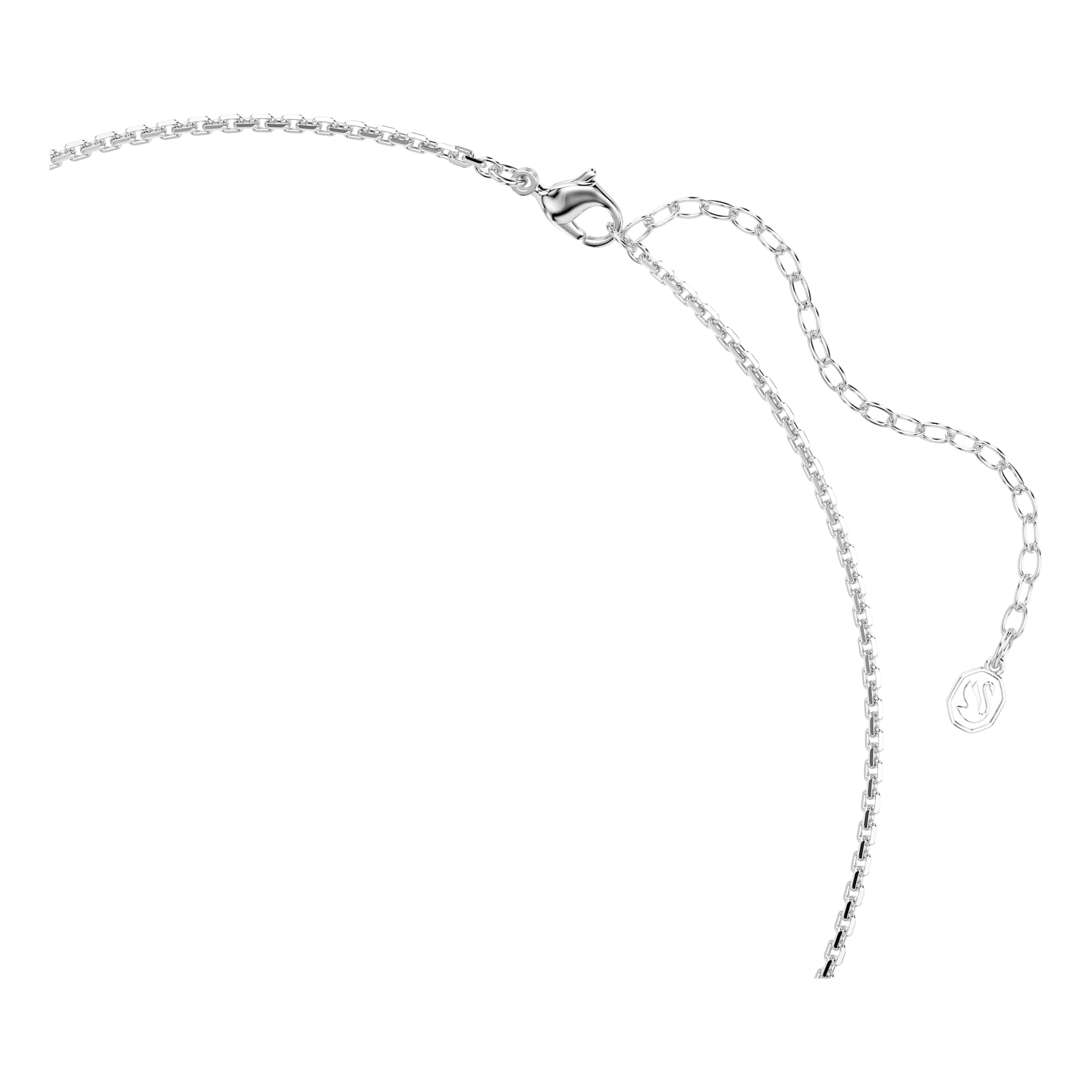 Swarovski Collar Idyllia, Corazón con flecha, Blanco, Baño de rodio