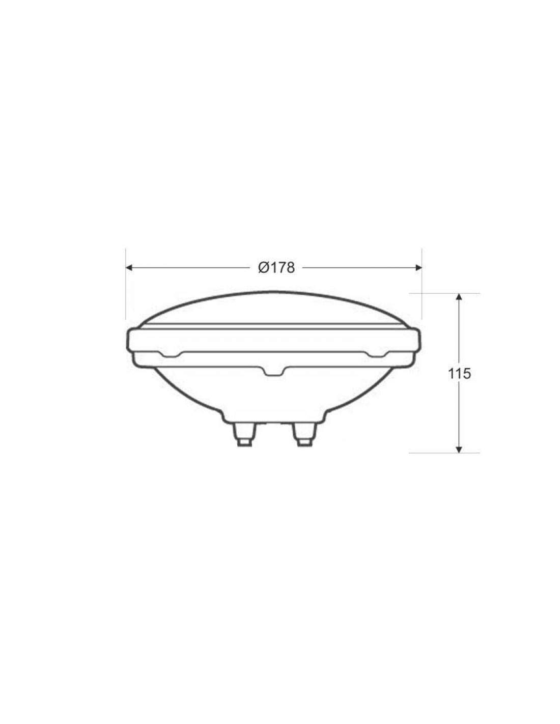 ledbox Lámpara LED PAR56 para Piscinas, G53, 45W, Acero INOX., Blanco frío