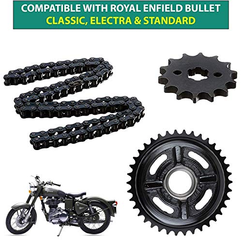 Image of AllExtreme EX-034 Chain Sprocket Kit for Bullet Classic Electra and Standard (Set of 3)