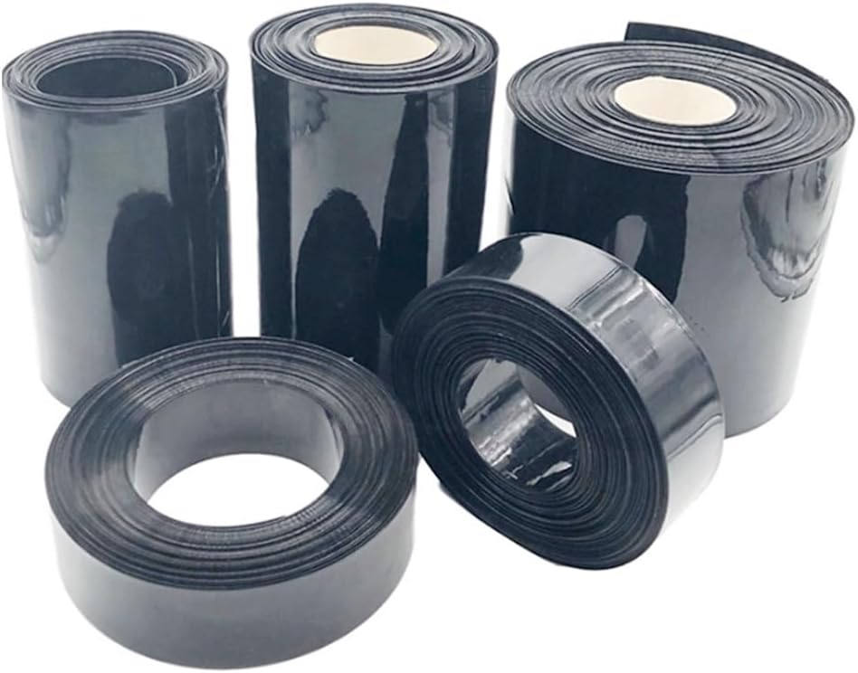 1KG PVC Heat Shrink Tube Black Shrinkable Cable Sleeve, for 18650 Sleeve Shrinks Tubes(Width300mm 1kg)