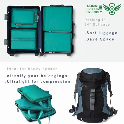Image of BAGAIL 6 Set Ultralight Compression Packing Cubes Packing Organizer for Travel Accessories Luggage Suitcase Backpack