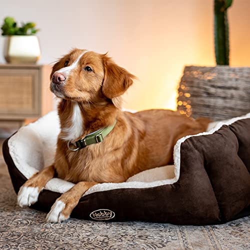 Nobby 71188 Komfortbett für Hunde Taika, 55 x 50 x 21 cm, braun/wollweiß