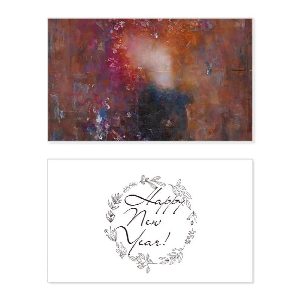 Tarjeta conmemorativa de año nuevo Flower Story XJJ con una hermosa pintura al óleo decorativa 5