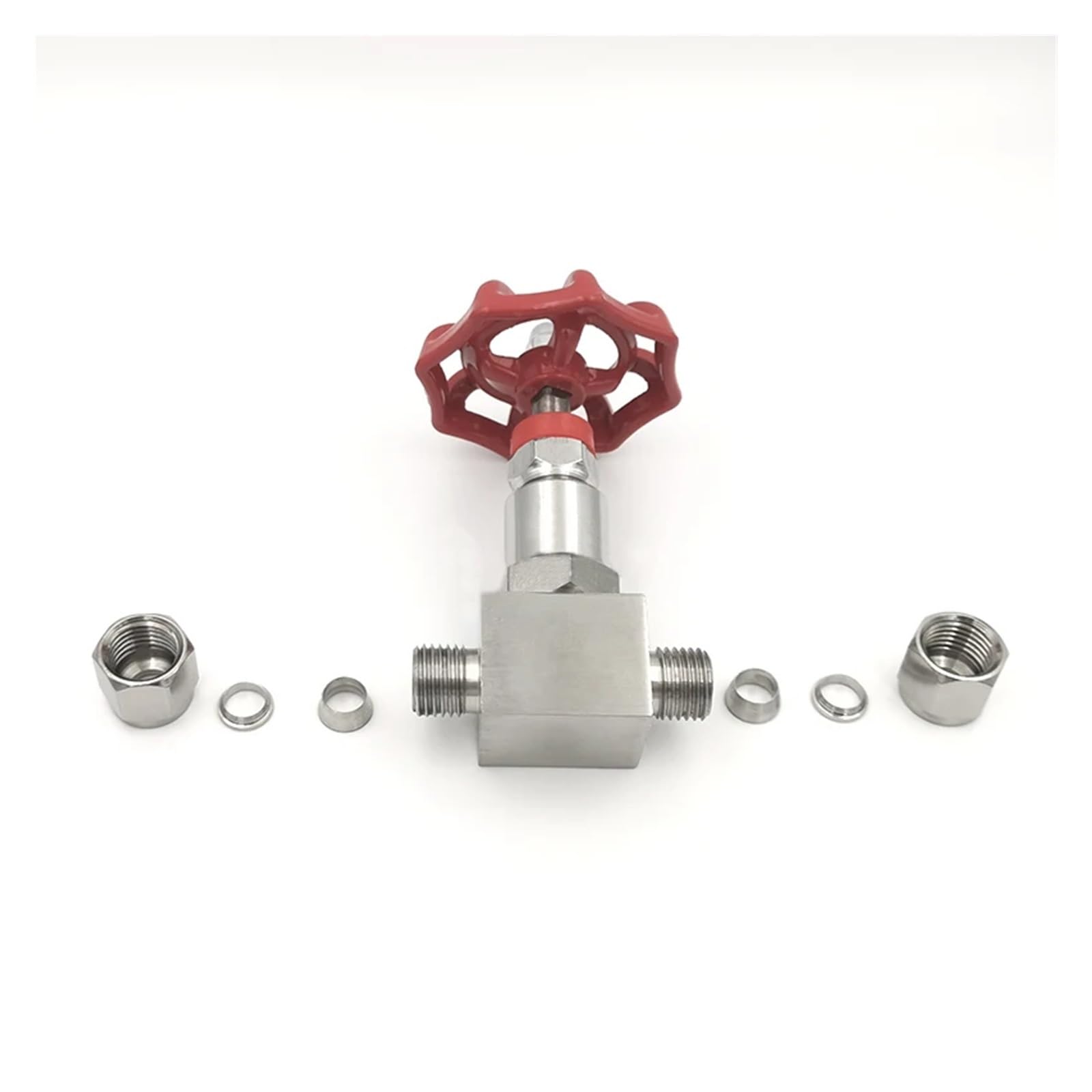 304 Stainless Steel Ferrule Needle J91W-160P Ferrule High Pressure Straight Through Globe(OD 6mm)