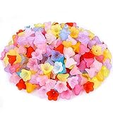 ✔【Was Sie erhalten】: 200 Stück Schmuckperlen, die Perle aus Acryl hat eine Blumen Form, perfekt für Schmuckherstellung, Schmuckkreationen oder zur Herstellung eigener Traumfänger.