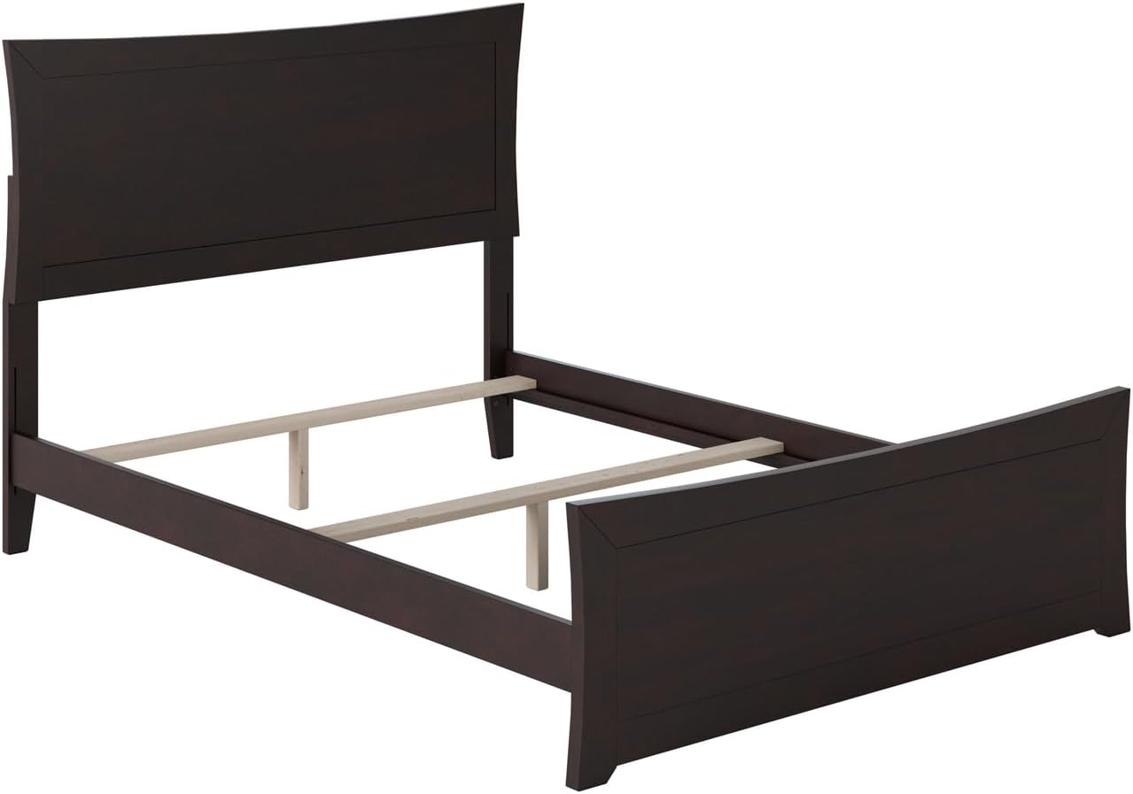 HomeStock Full Foundation Bed with Matching Footboard in Espresso