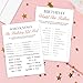 Birthday Party Games- Who Knows The Birthday Girl Best-Set of 2 Birthday Games for 20 guests,Birthday Cards Set Adults-20 Game Cards,Sweet Party Supplies