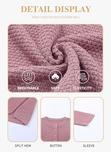 Image of Eytino Womens Plus Size Sweaters Casual Long Sleeve Loose V Neck Button Henley Tops Pullover Knit Jumpers,(1X-5X)