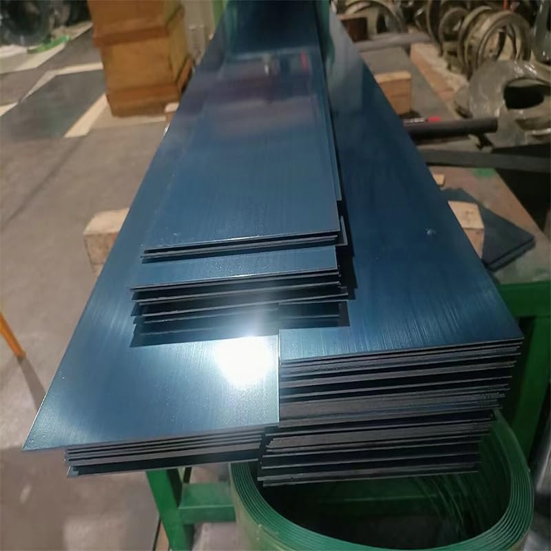 1 Piece DIY Spring Manganese Steel Strip Hardened Blue Hard Manganese Steel Strip in Coils 65MN Spring Steel Sheet Row (Black, 0.3X200X200MM)