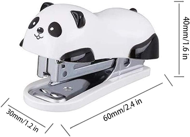 2 Pieces Stapler Portable Panda Stapler Manual Mini Stapler Portable