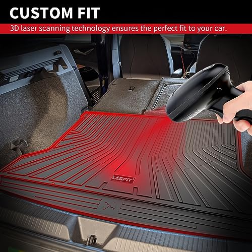 Image of LASFIT Custom Fit Trunk Cargo Mat for Volkswagen VW ID.4 2021-2026, (Only Fit Non-Adjustable Carpet Floor), All Weather Protection TPE Trunk Mat Trunk Liner Trunk Tray Cargo Liner, Easy to Clean