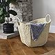 Household Essentials Cream Paper Rope Handles, Natural Woven Storage Basket