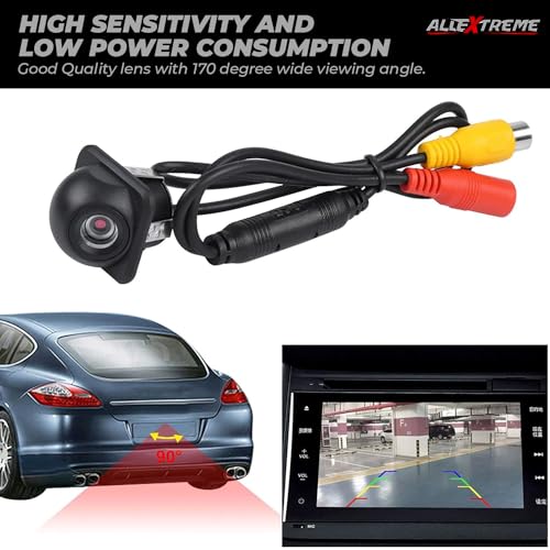 Image of AllExtreme CW-680 170˚Wide Angle HD Display Reverse Camera with Night Vision 1280 x 720 Pixels Water Resistance for AHD Installs