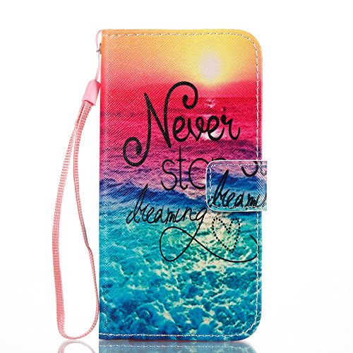 Unisnug Coque Rabat Samsung Galaxy J3 2017, Flip Cover Coques pour Galaxy J3 2017 Etui Pochette pour Samsung J3 2017Housse Protection-Rouge&Bleu