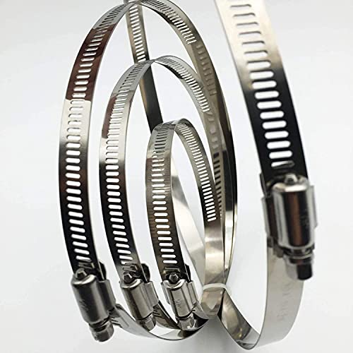 Image of 6 Pieces (3 inch 4 inch 5 inch) Adjustable 304 Stainless Steel Worm Gear Hose Clamps Water Pipe Clamps Assortment Kit Duct Clamps Pipe Clamp worm drive hose clamps (3 inch 4 inch 5 inch)