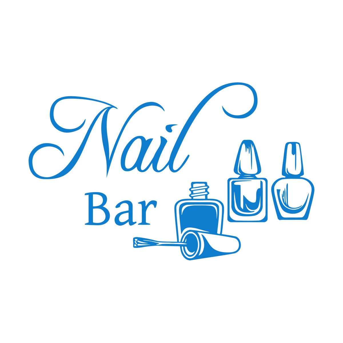 Nail Salon Sign Wall Window Decal Sticker Nails Nail Art Polish Manicure Pedicure Wall Decals Beauty Salon Room Decoration Large - 52x84cm