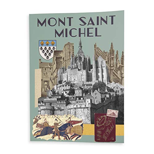 Poster Mont Saint Michel souvenir de Normandie affiche artistique salon