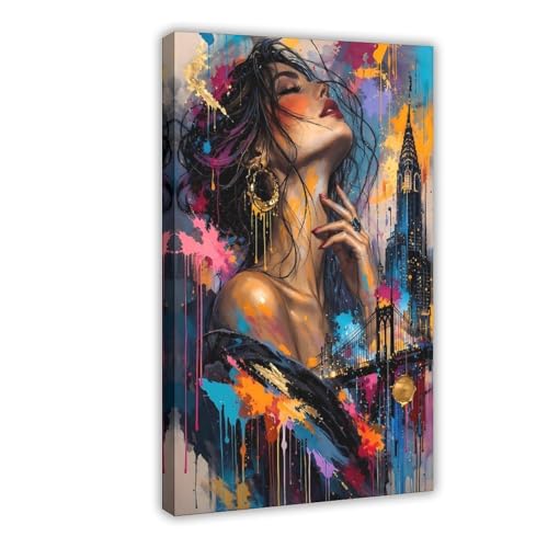 Impression sur toile figurines féminines art bohème chic