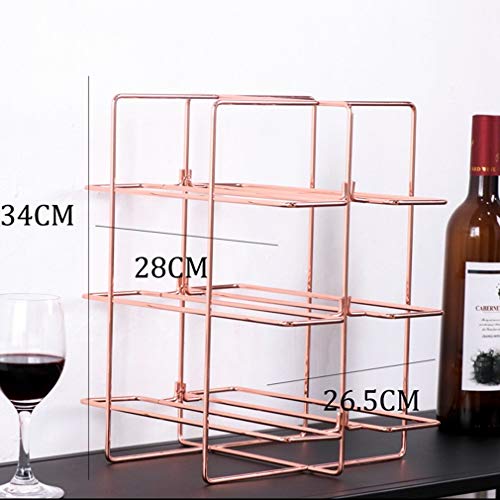 Soporte para 6 Botellas de Vino de Mesa Metalico miniatura 3