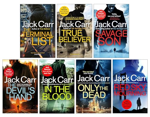 James Reece Series 7 Books Collection Set By Jack Carr (The Terminal List, True Believer, Savage Son, The Devil's Hand, In the Blood, Only the Dead & Red Sky Mourning)