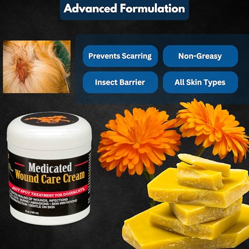 Image of E3 Medicated Hot Spot Cream for Dogs - Hot Spot Treatment for Dogs, Dog Hot Spot Remedy, Cuts, Wounds - Hotspot Relief - Fast-Acting, Soothing Formula
