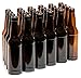 Home Brew Ohio 12oz Crown Cap Amber Longneck Bottles, case of 24