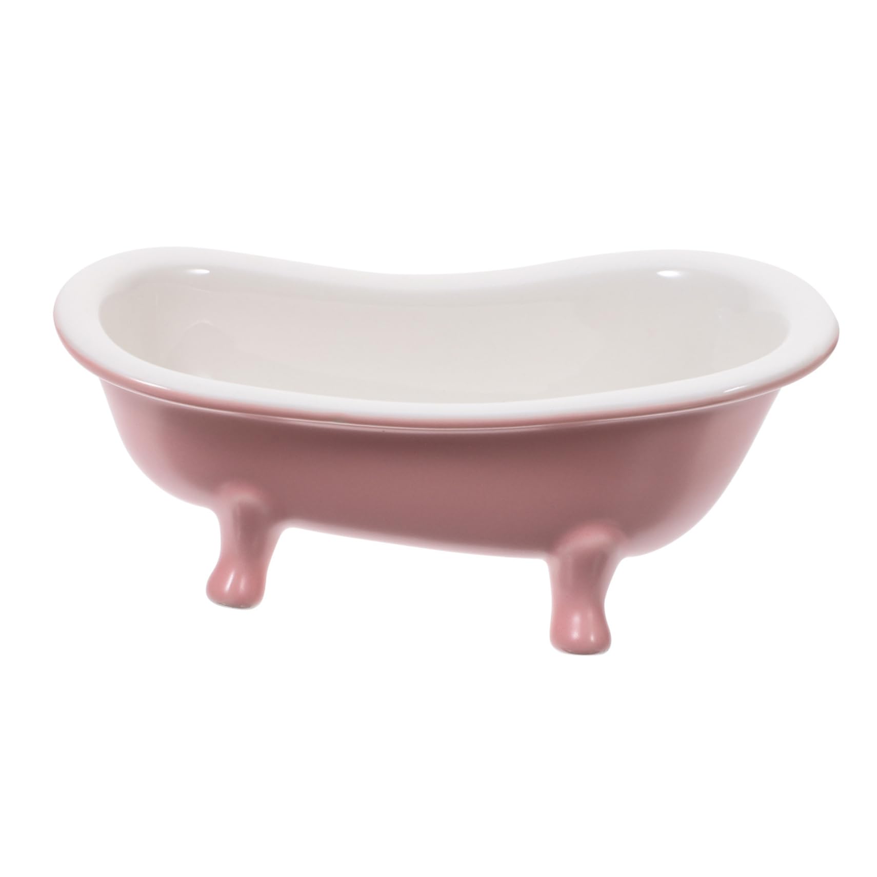 LALADEFIEE Bathtub Shaped Dessert Bowl 200ml Ceramic Fruit Bowl for Oats Yogurt Random