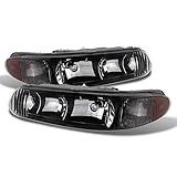ACANII - For 1997-2005 Buick Century 97-04 Regal LS/GS Black Headlights Head Lights Replacement...