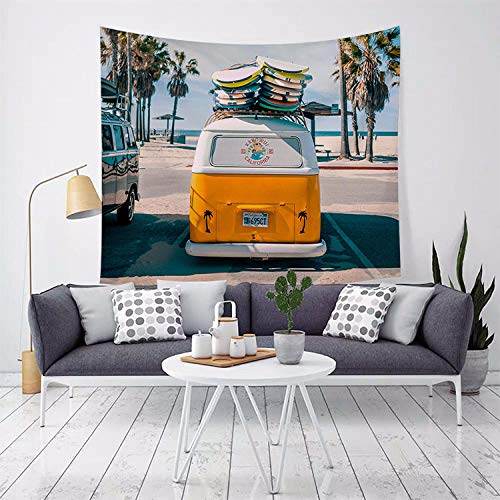 YYZCM Tapisserie Multicolore Tapisserie Murale Voiture tentures murales, Tapis de Yoga Hippie/couvre-lits-S/95x73cm Cover