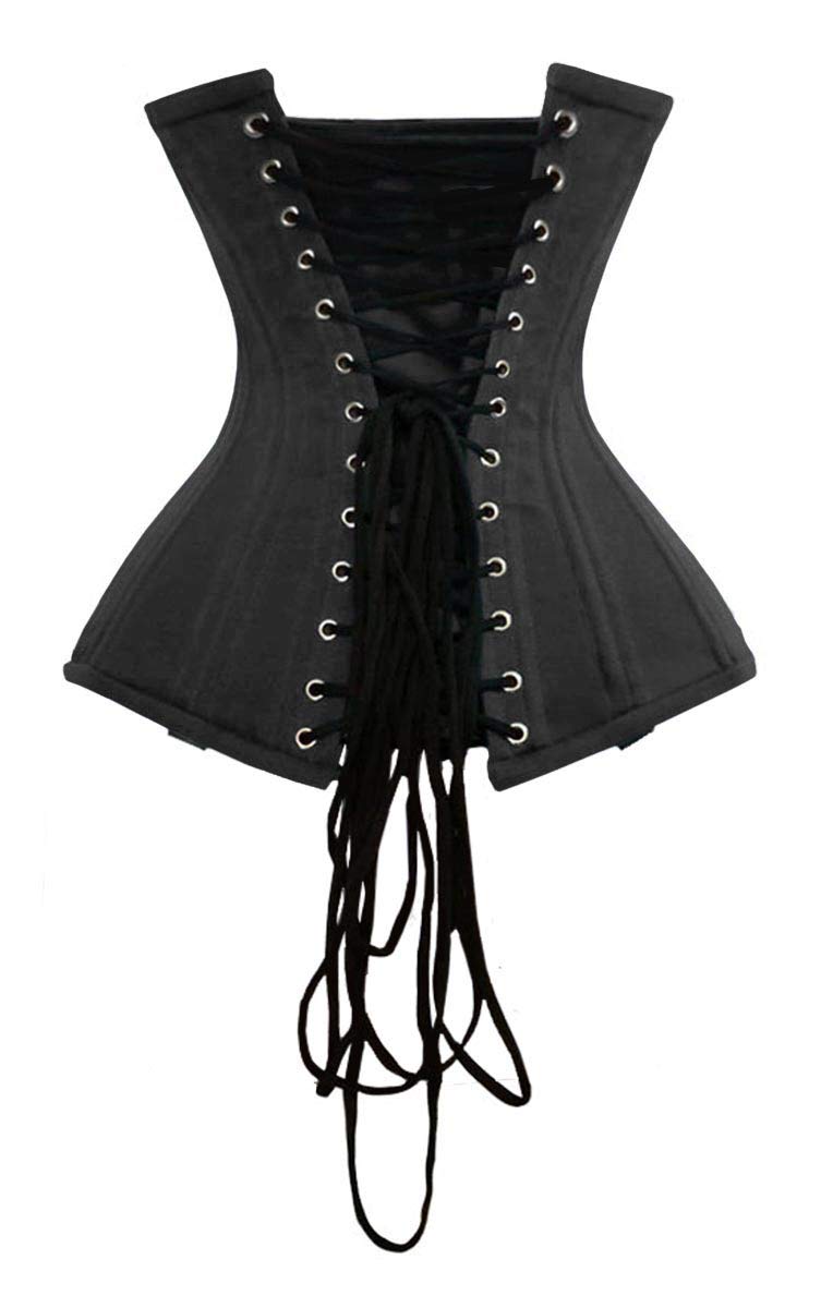 Damen Taillentraining Schwerlast Doppelt Stahl Knochen Unterbrust Korsett Steampunk Baumwolle Corsage #8525-B-TC