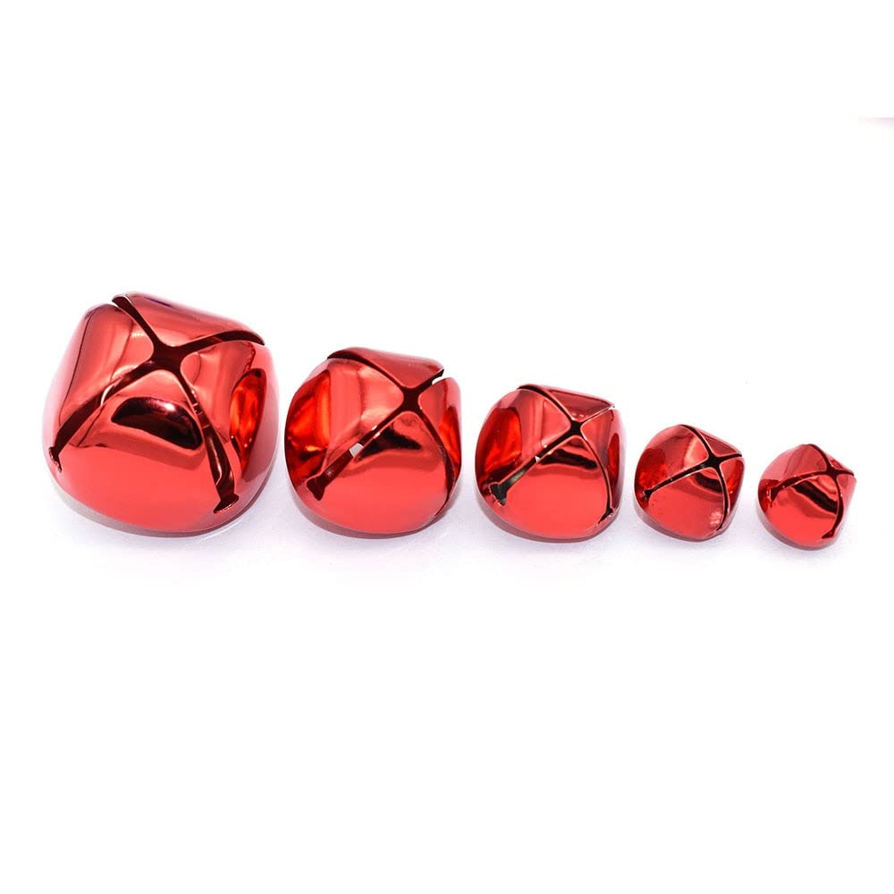 Pequeñas Campanas de Navidad,Campanas Colgantes de Pequeñas Campanas navideñas 8 Piezas Charm de Cadena con Campana roja(15mm)