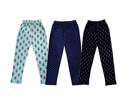 Image of KAYU Kids 100% Cotton Printed Capri for Girls - Regular Fit [Pack of 3]