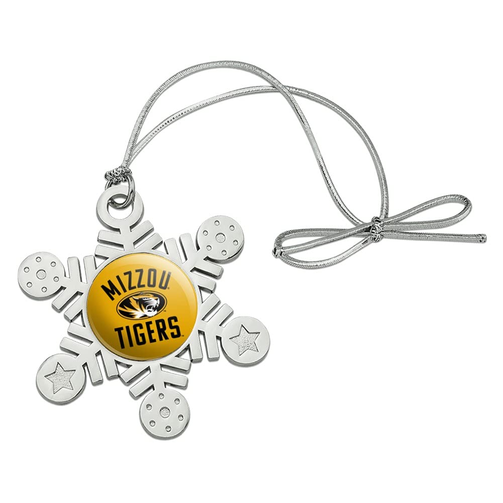 GRAPHICS & MORE University of Missouri Tigers Metal Snowflake Christmas Tree Holiday Ornament