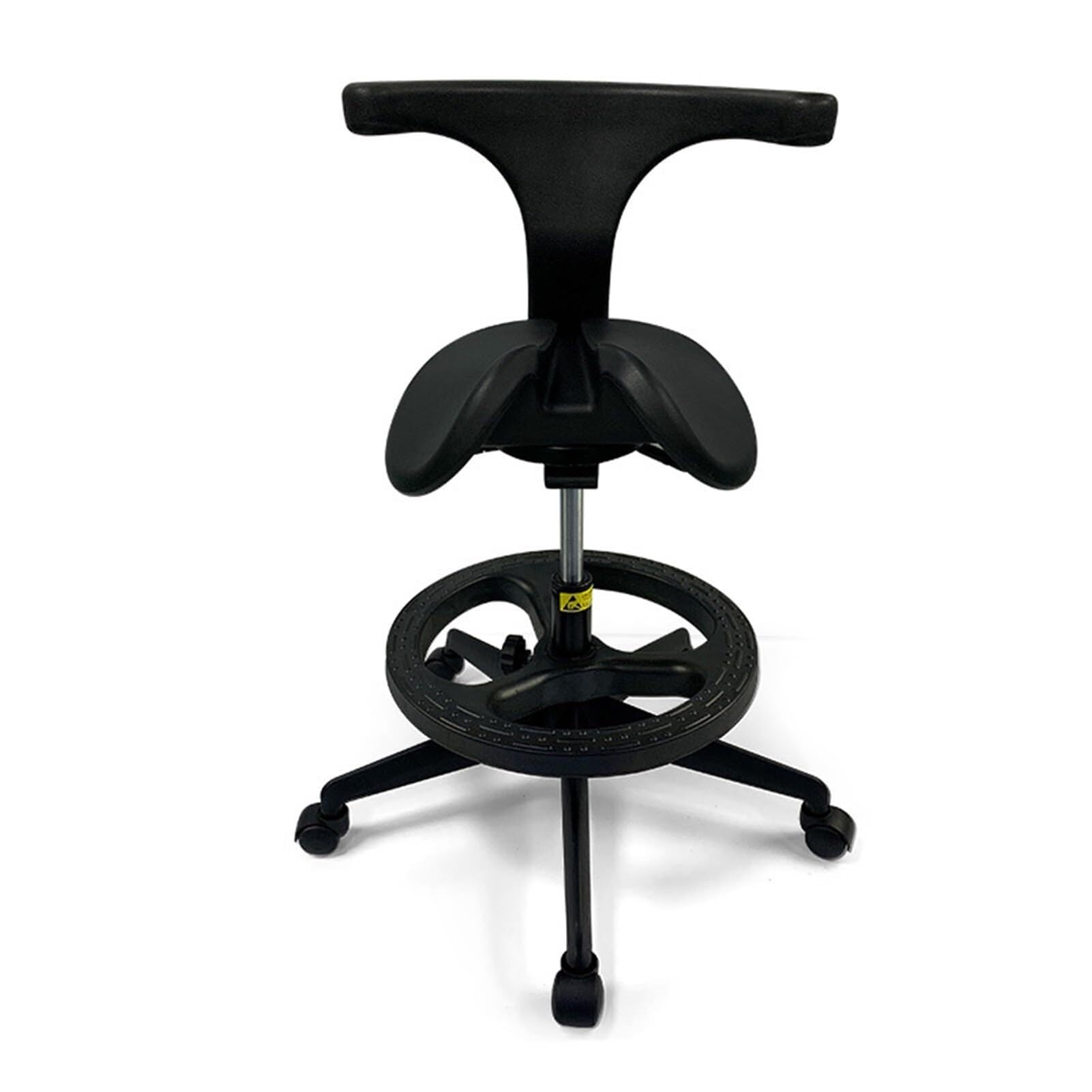 Sgabello a sella rotolante con sedile diviso Sedia da salone Sgabello ergonomico regolabile Sedia a sella girevole(B2)