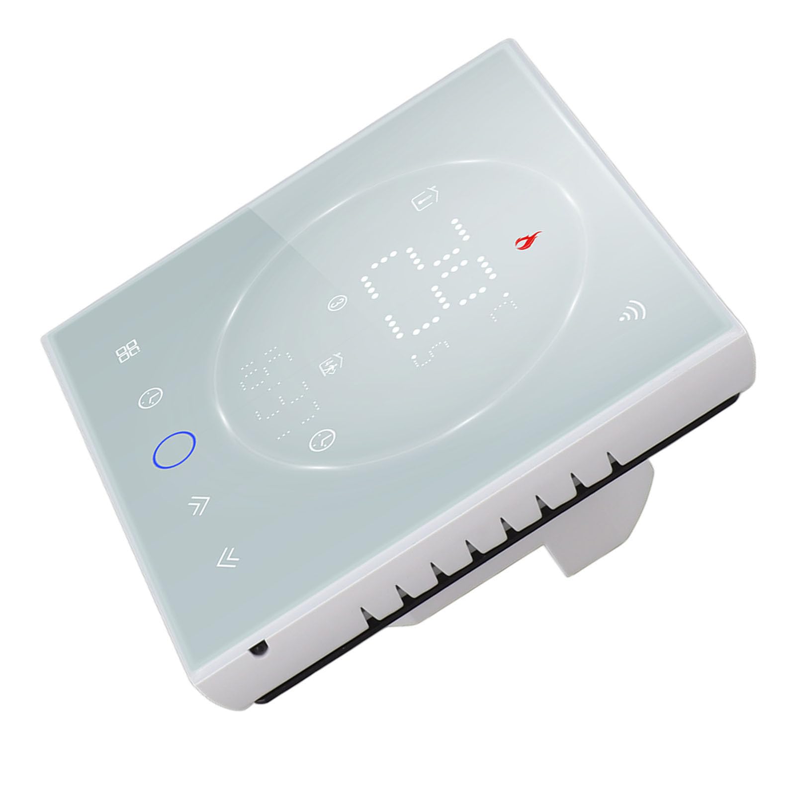 SIXRUN Termostato Smart Home Programmabile WiFi Termostato Touch Screen AC da 95 a 240 V da 41 a 95 F 16A Controllo Vocale Programmazione a 6 Periodi per Riscaldamento Elettrico Home Office (WHITE)