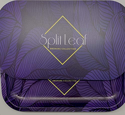 SPLIT LEAF - Rolling Tray with Magnetic lid - Purple Daze 10x6in - Smokers Collection Tobacco Rolling Tray
