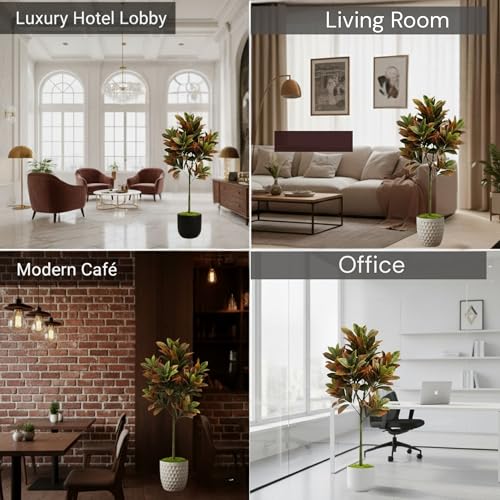 Image of Kayra Decor 5 Feet Artificial Croton Plant with Pot | Artificial Plants Big Size for Home Decor