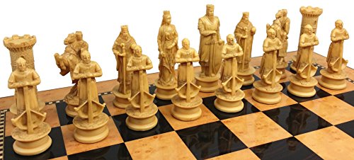 Hpl Medieval Times Crusades King Richard Lionheart Knight Chess Men Set Antique Color- No Board #TOP5