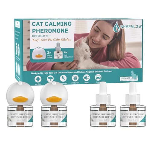 NHMFMLZW Cat Pheromones Calming Diffuser, Premium Pheromone Diffuser for Cats - Cat Pheromones...
