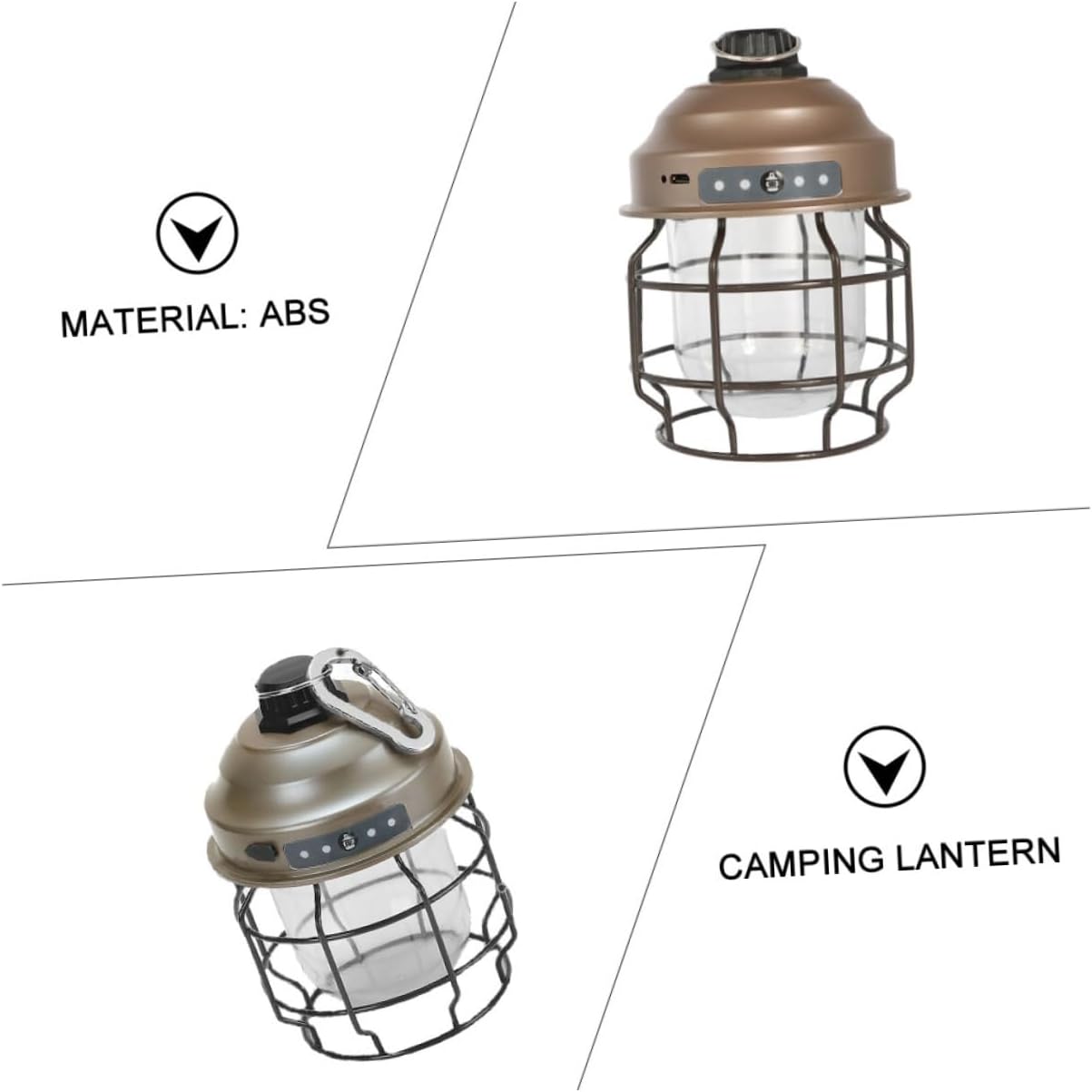 Portable Rechargeable Camping Lantern Multi-Functional USB Retro Light for Outdoor Use Lightweight and Hangable Camping Accessory